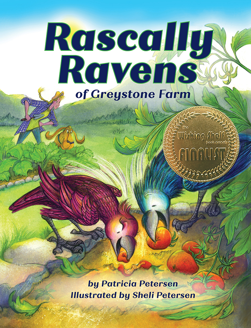 Rascally Ravens book cover with The Wishing Shelf Award sticker